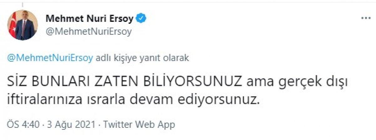 Mehmet Nuri Ersoy'dan Kemal Kılıçdaroğlu'na yanan orman arazileri yanıtı