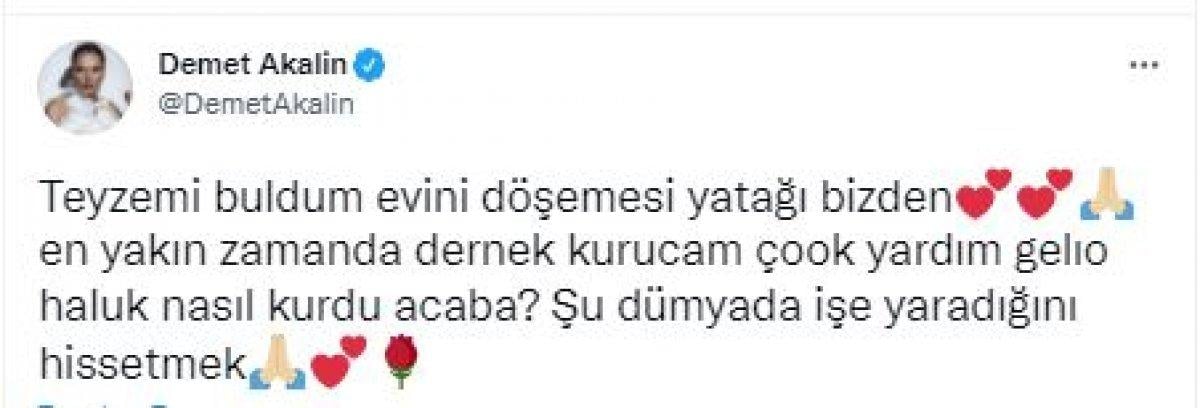 Demet Akalın, evini kaybeden Fatma Teyze'ye ulaştı