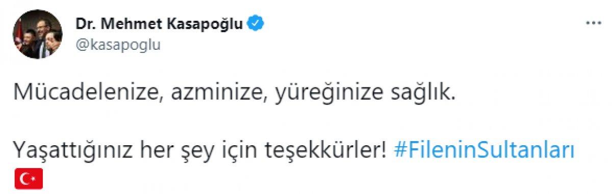 Filenin Sultanları'na sosyal medyada moral verici mesajlar