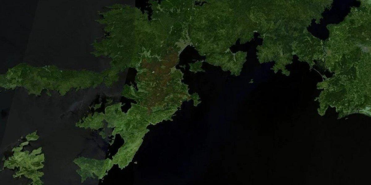 Orman yangınlarının uydudan görüntüleri