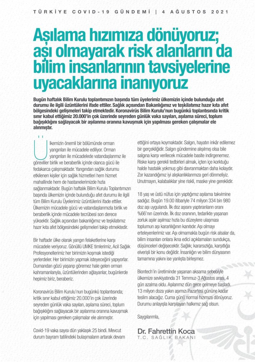 Fahrettin Koca'dan BioNTech aşılarıyla ilgili açıklama