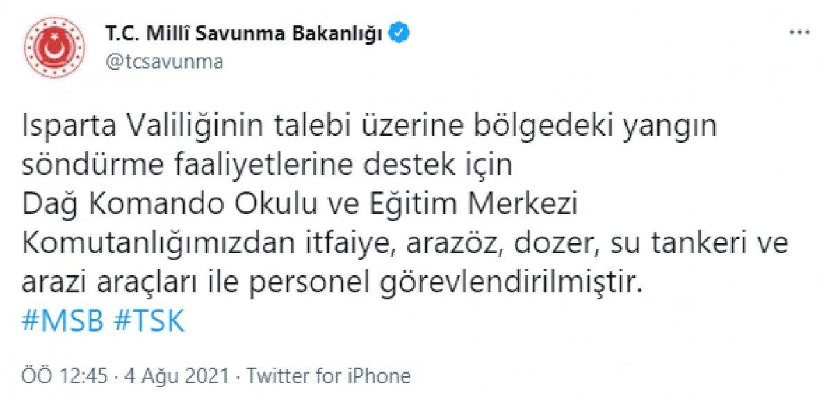 TSK yangın bölgelerine takviyelerini sürdürüyor