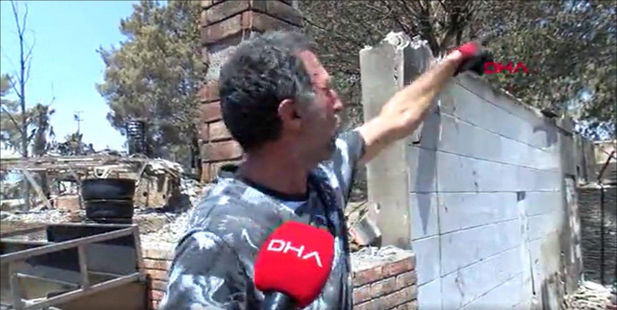 Antalya’da yangından kaçarken ırmakta boğulma tehlikesi geçirdi