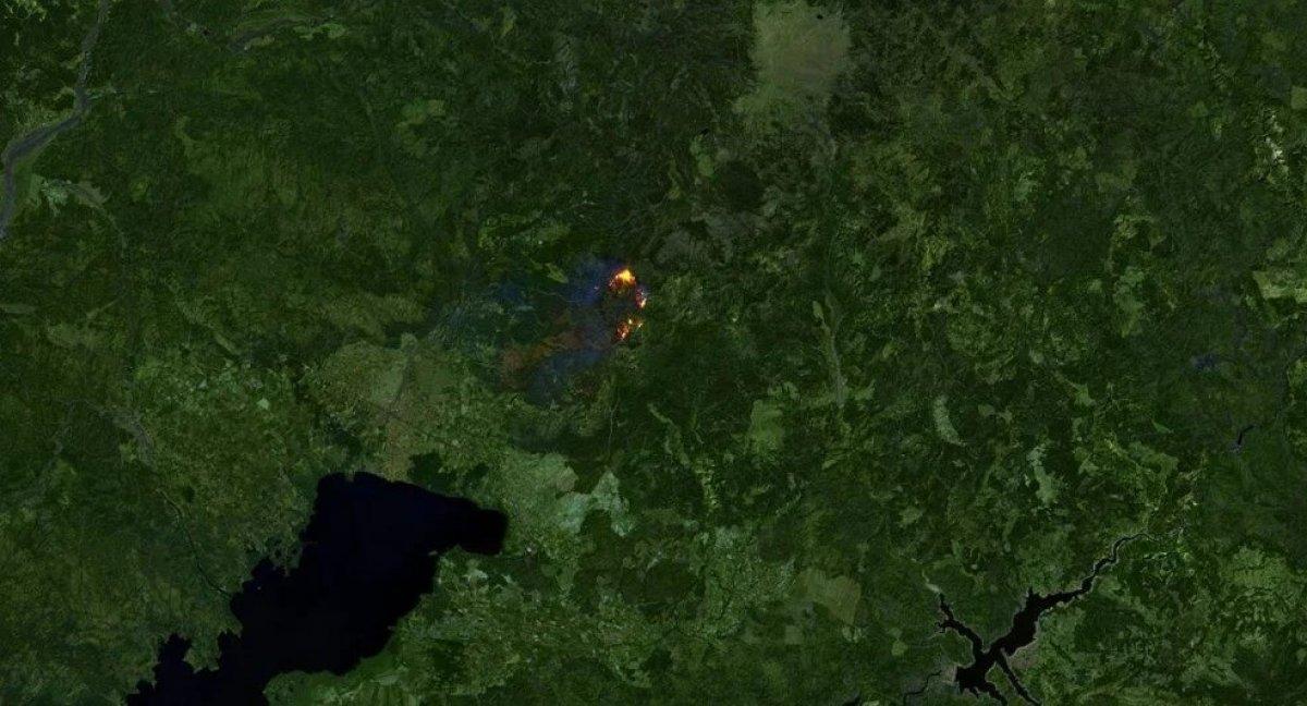 Orman yangınlarının uydudan görüntüleri