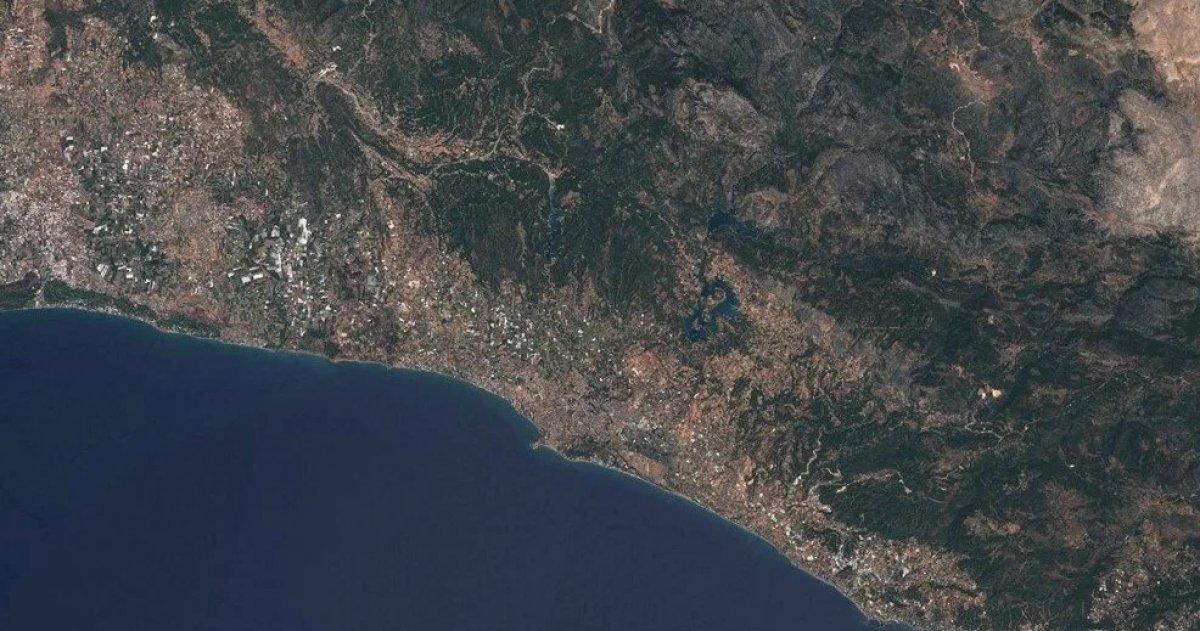 Orman yangınlarının uydudan görüntüleri