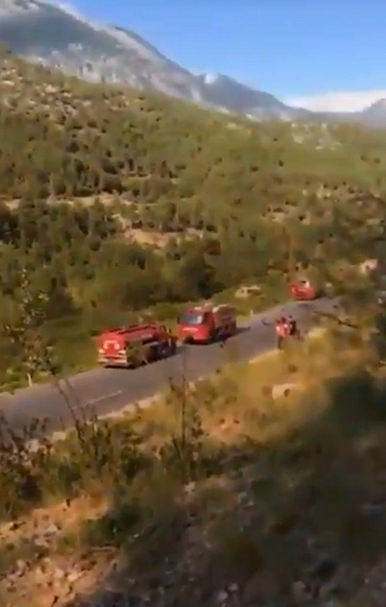 Röportajında 'itfaiye yok' diyen kadının yalanı ortaya çıktı