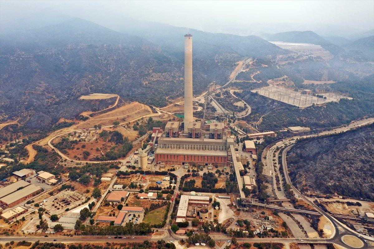 Kemerköy Termik Santrali havadan görüntülendi