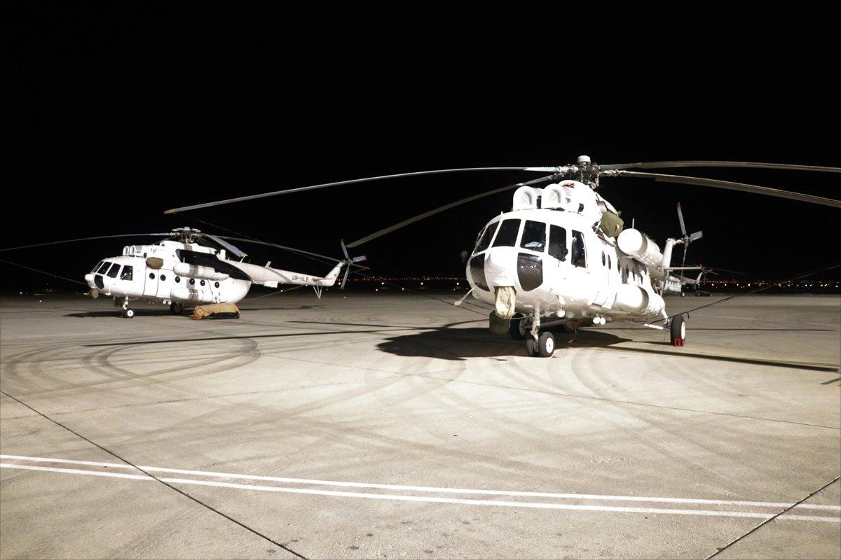 Ukrayna'dan gelen 5 helikopter, yangına gece müdahalesi için hazırlanıyor