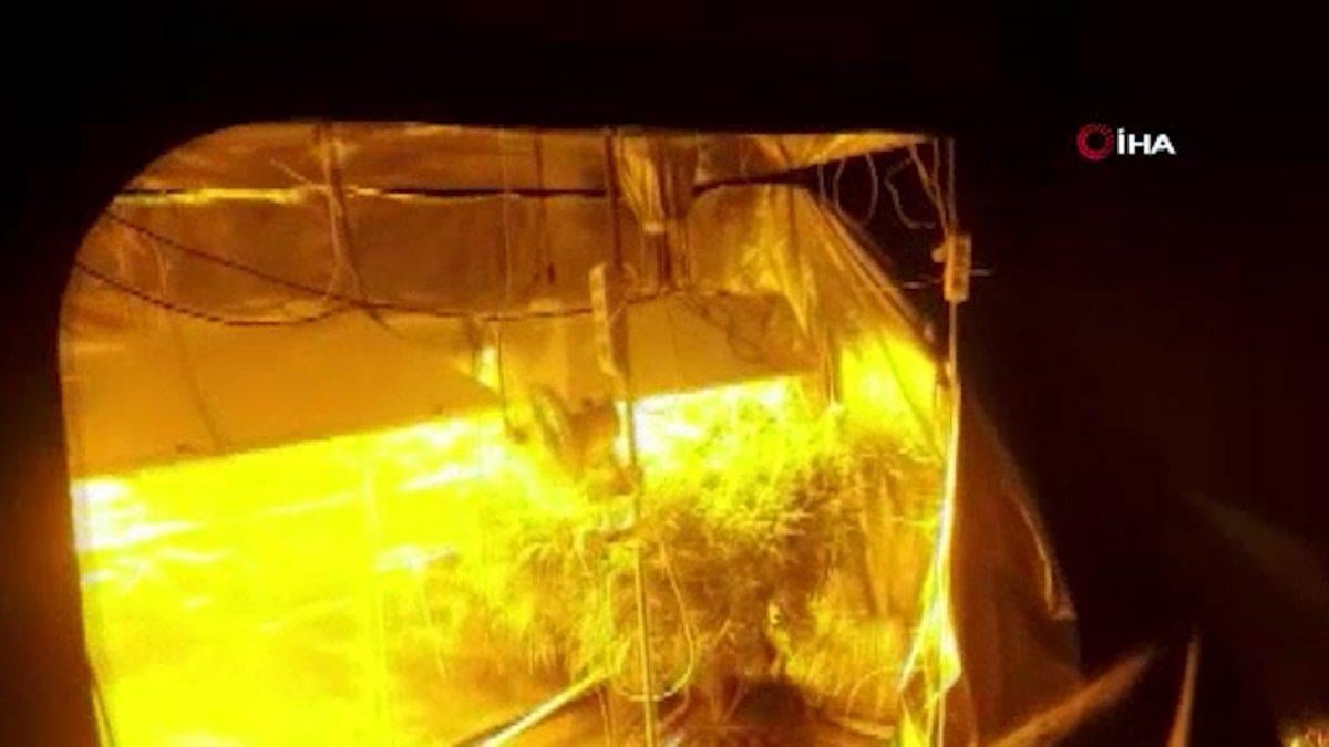 Ankara'da evini uyuşturucu serasına çevirdi