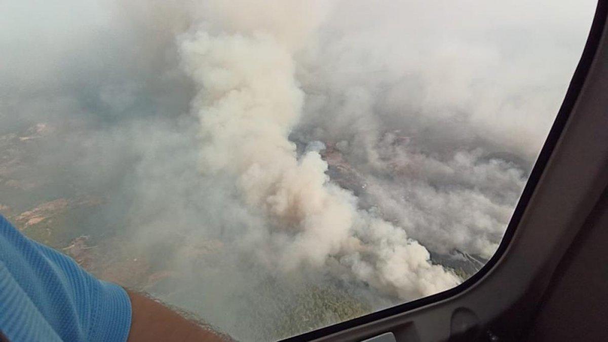Yangın sonrası Muğla gökyüzünden böyle görüntülendi