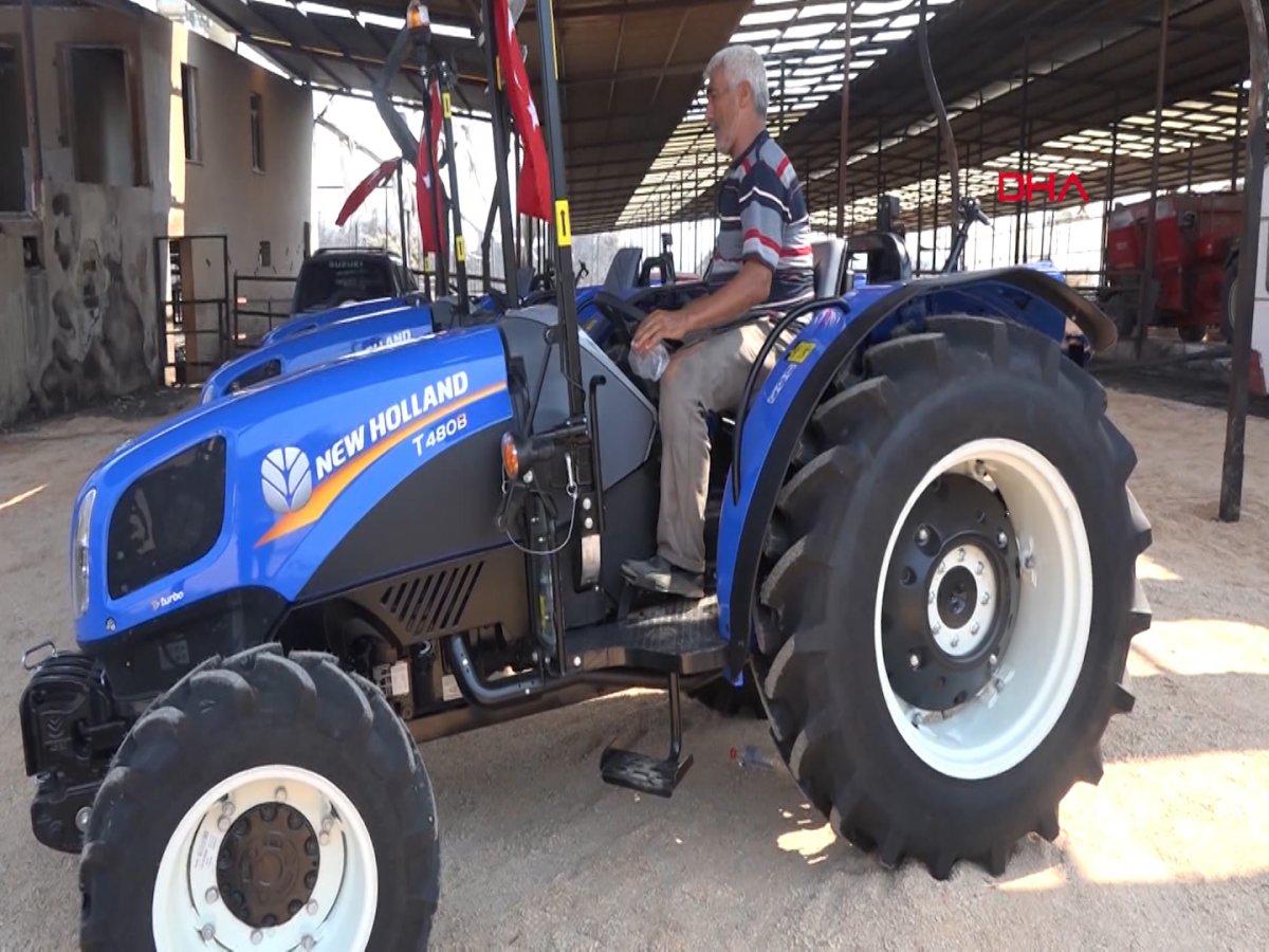 Cumhurbaşkanı Erdoğan'ın sözünü verdiği traktörler geldi