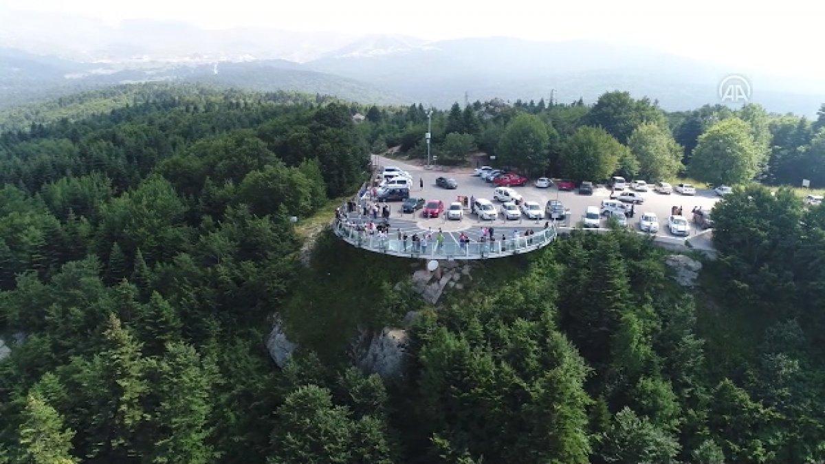 Uludağ'da yangın ihtimaline karşı havadan denetim