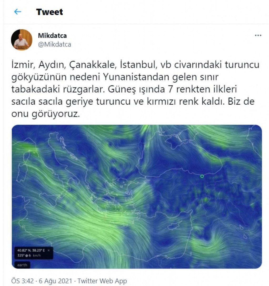 İstanbul'da kül bulutu