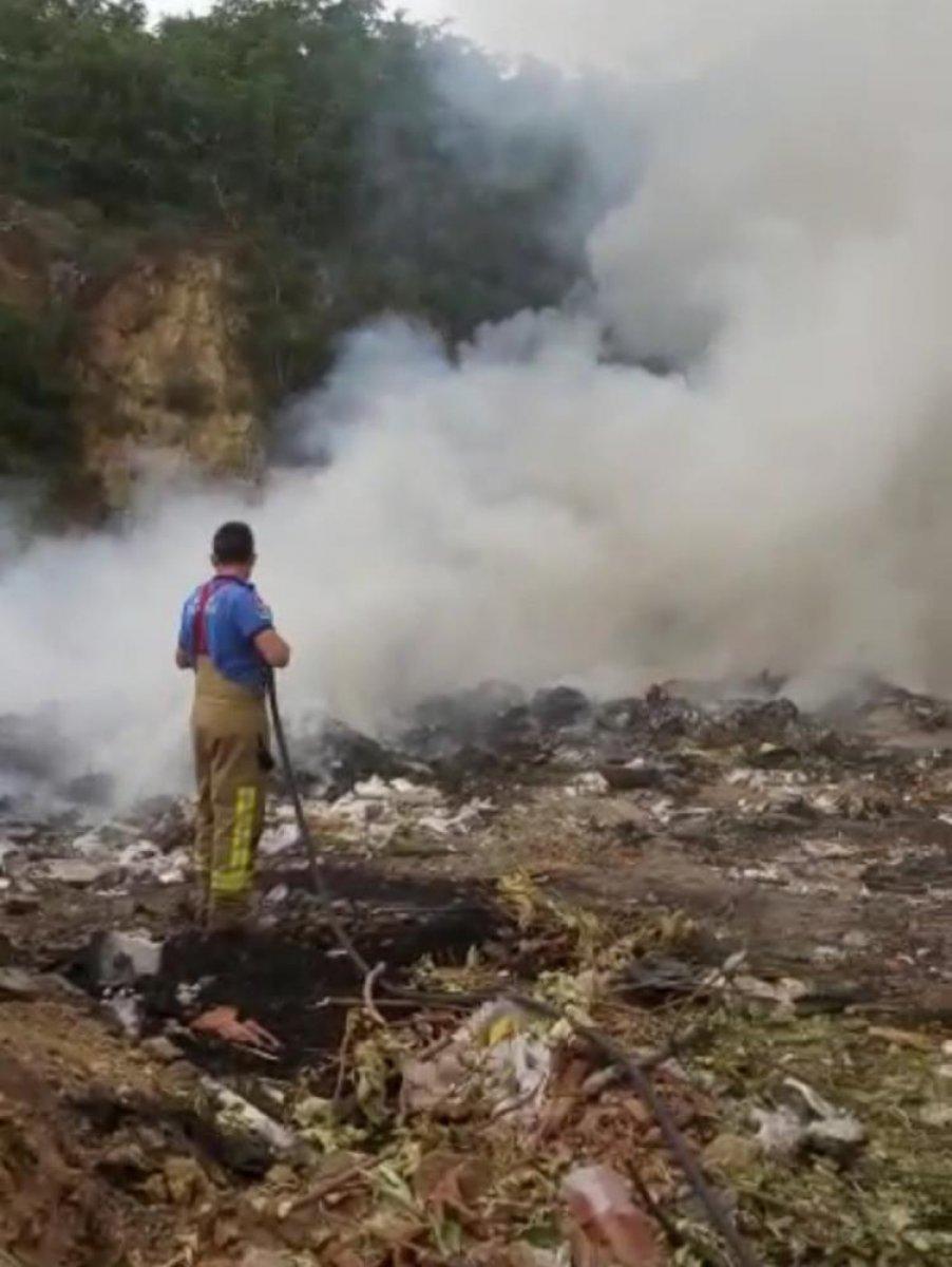 Bursa'da çöplük alanda yangın çıktı