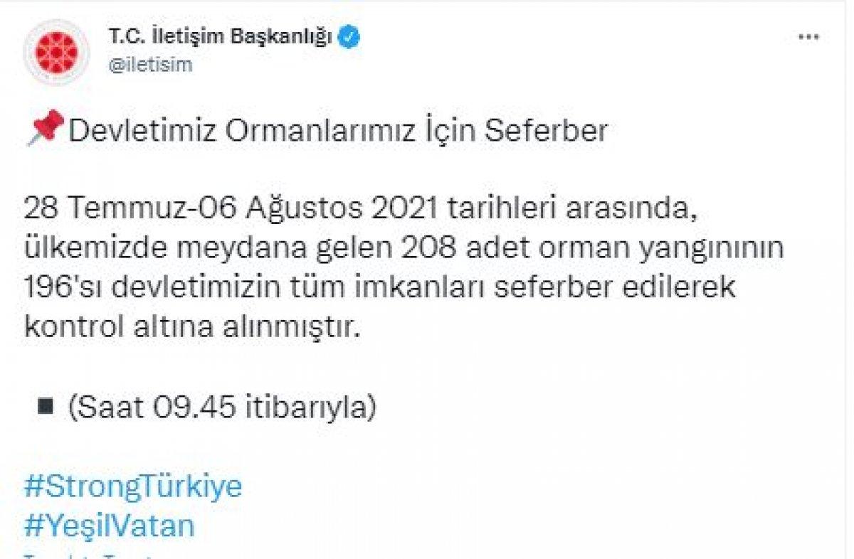 Orman yangınlarıyla mücadelede 10'uncu gün