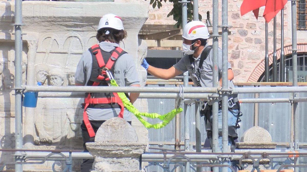 Sultanahmet Meydanı'nda tepki çeken görüntü: Çalışma başlatıldı