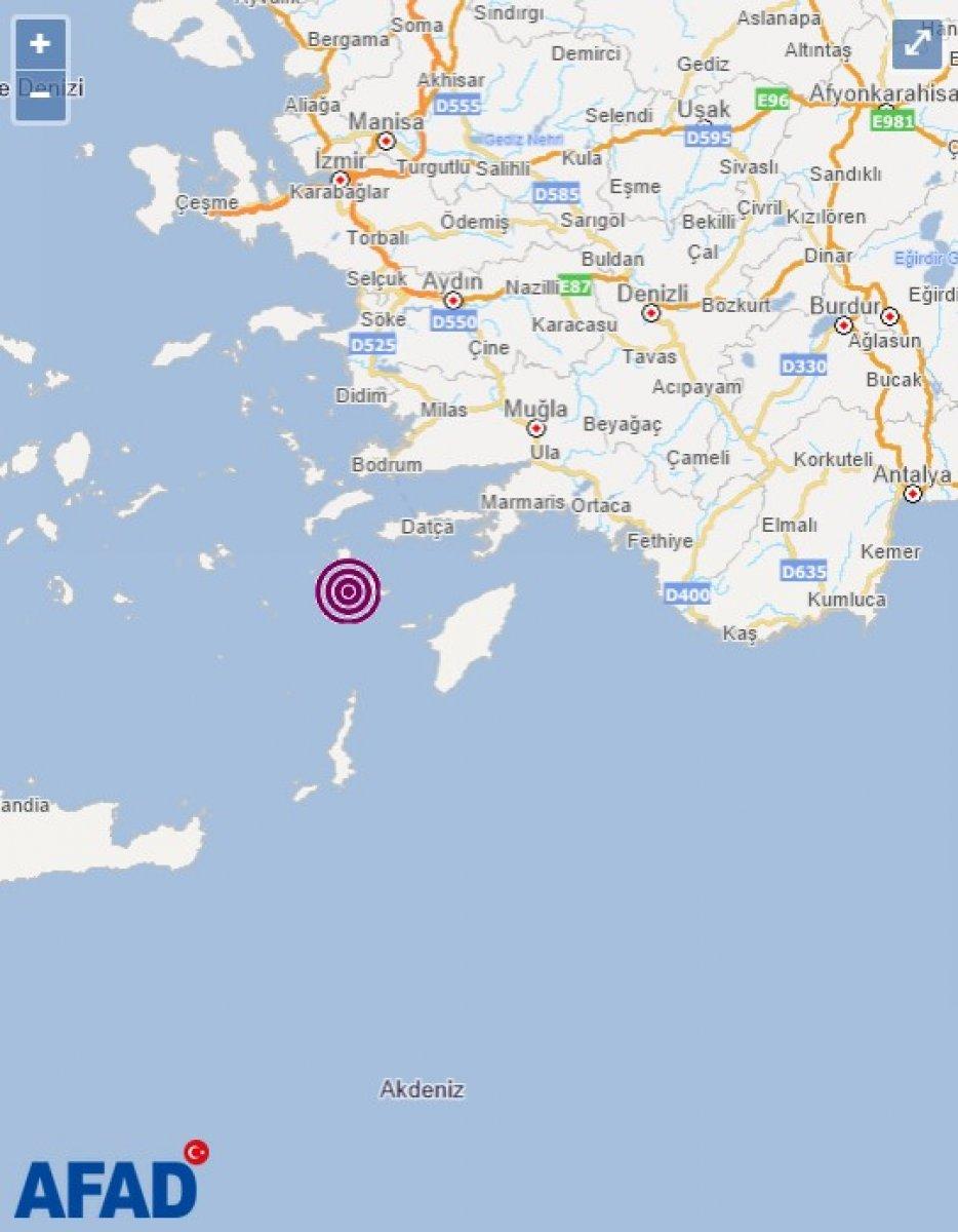 Muğla açıklarında art arda depremler