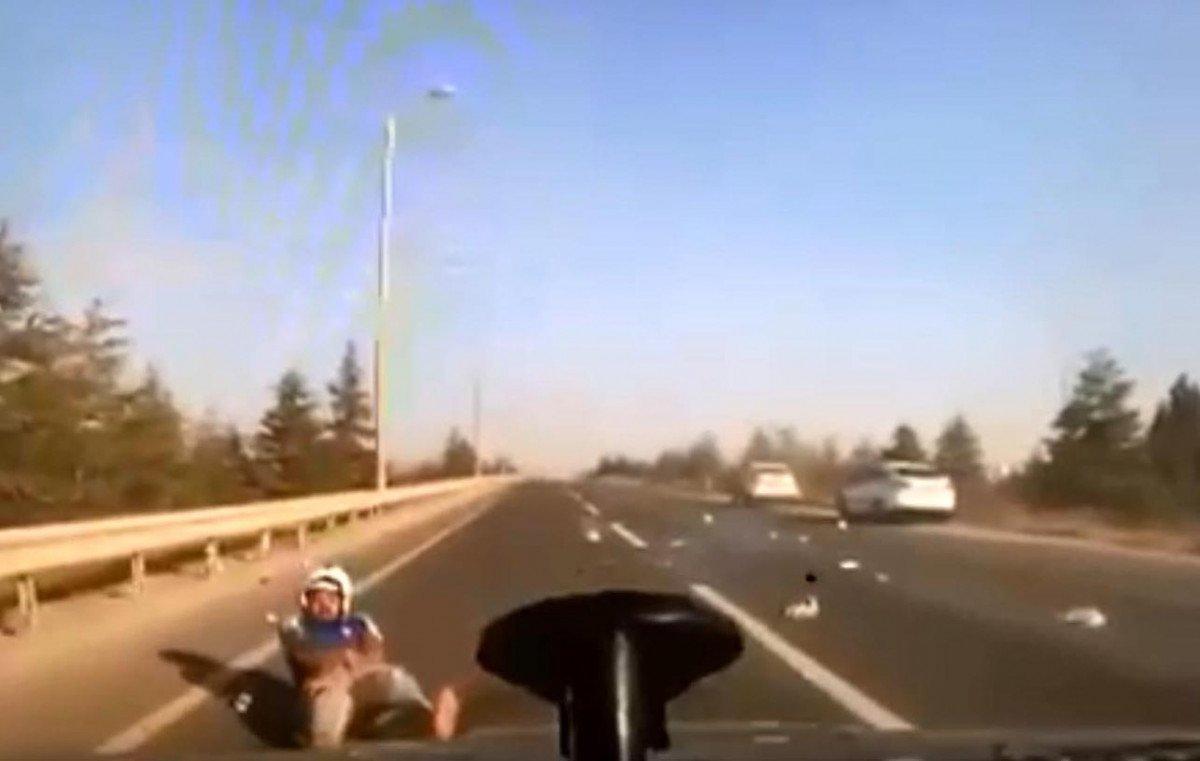 Ankara'da kamyon sürücüsünün çarptığı motosikletli konuştu