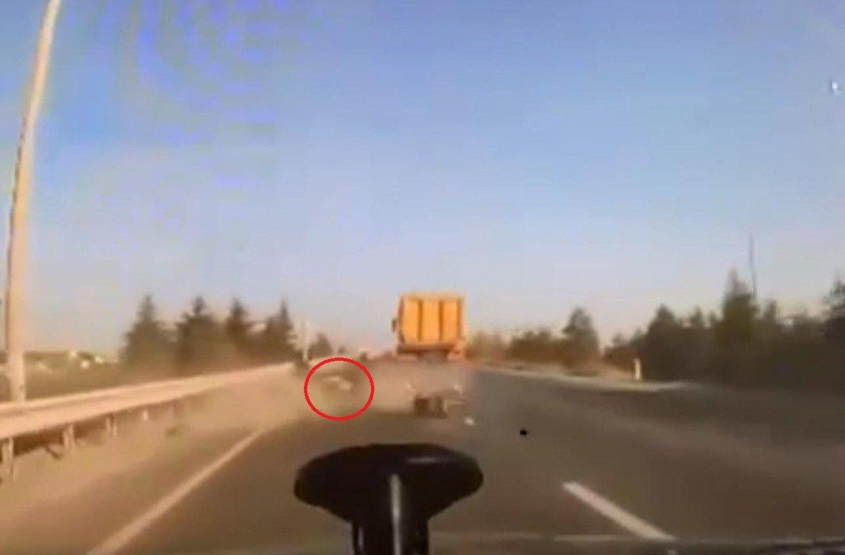 Ankara'da kamyon sürücüsünün çarptığı motosikletli konuştu