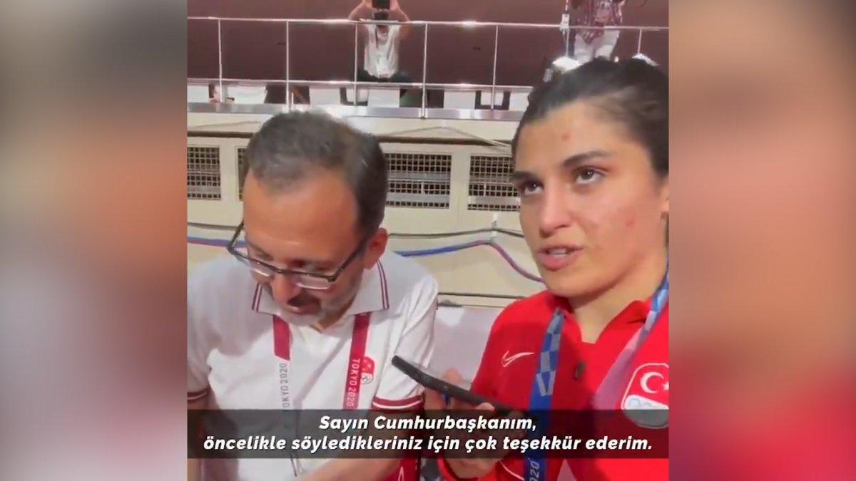 Cumhurbaşkanı Erdoğan'dan Busenaz Sürmeneli'ye tebrik telefonu