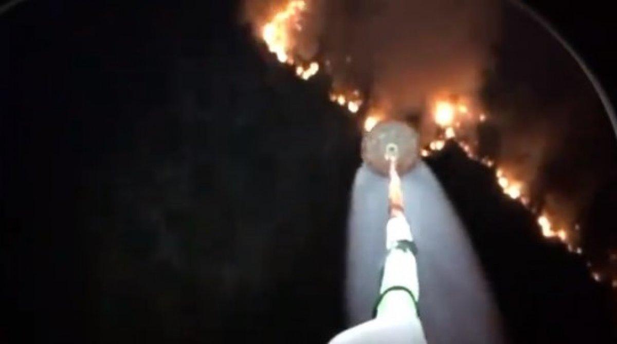 Muğla'da gece görüşlü helikopterler yangına müdahale ediyor