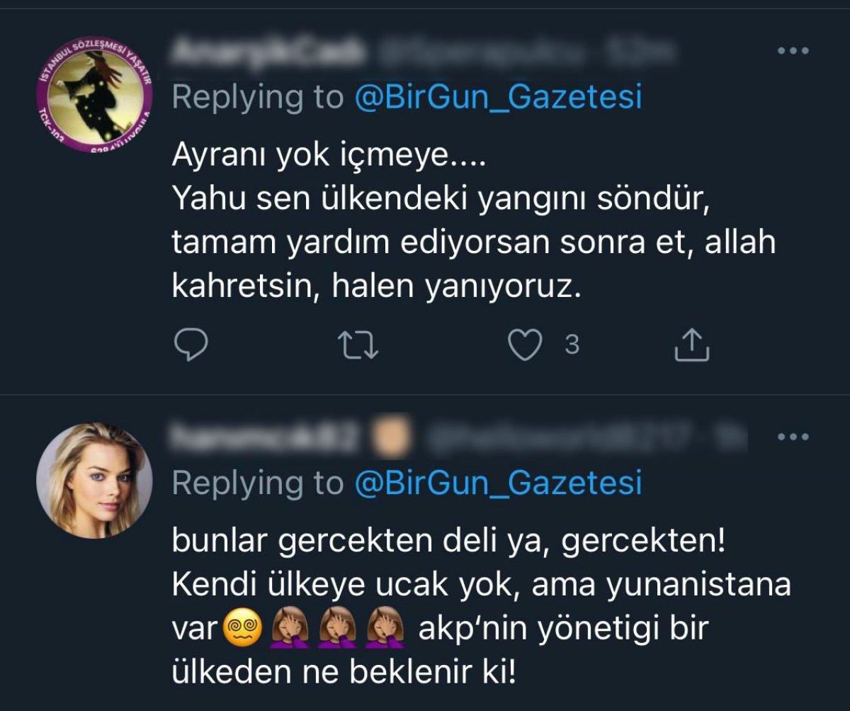 Birgün gazetesi okuyucuları, Yunanistan'a yardım eli uzatan Türkiye'yi eleştirdi