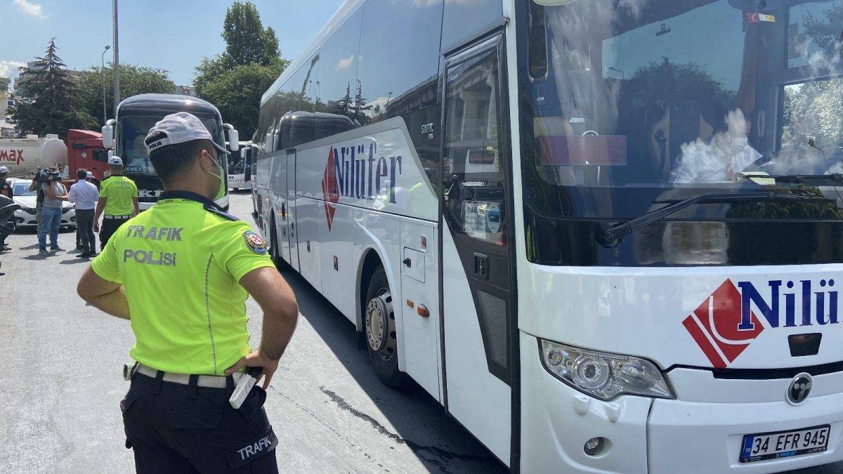 Şehirlerarası yolcu otobüslerinde denetimler yapıldı