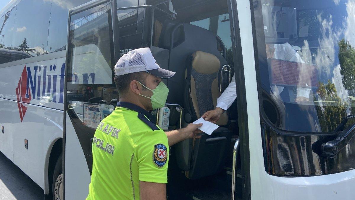 Şehirlerarası yolcu otobüslerinde denetimler yapıldı