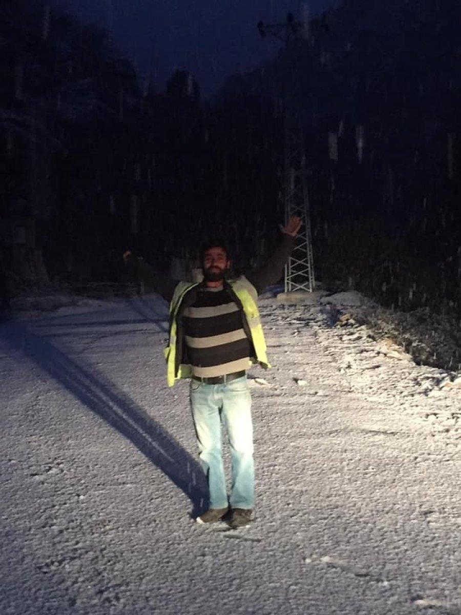 Rize’de kural ihlali yaparak girdiği tünelden çıkamadı