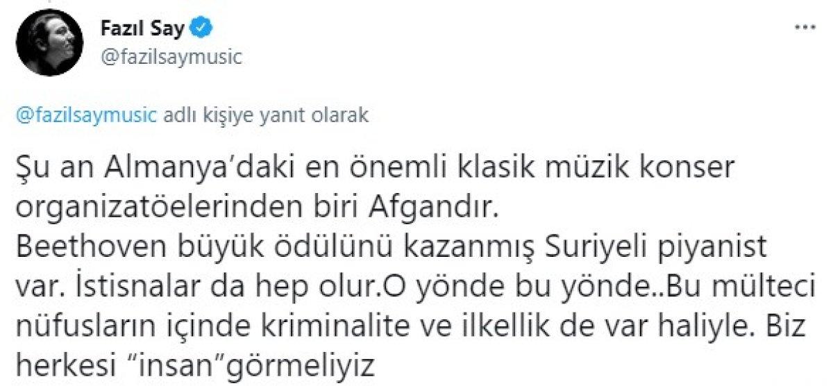 Fazıl Say'dan Afgan ve Suriyeli mültecilerle ilgili paylaşım