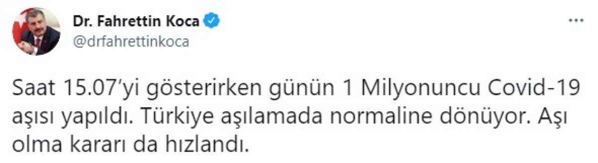 Fahrettin Koca: Türkiye, aşılamada normaline dönüyor