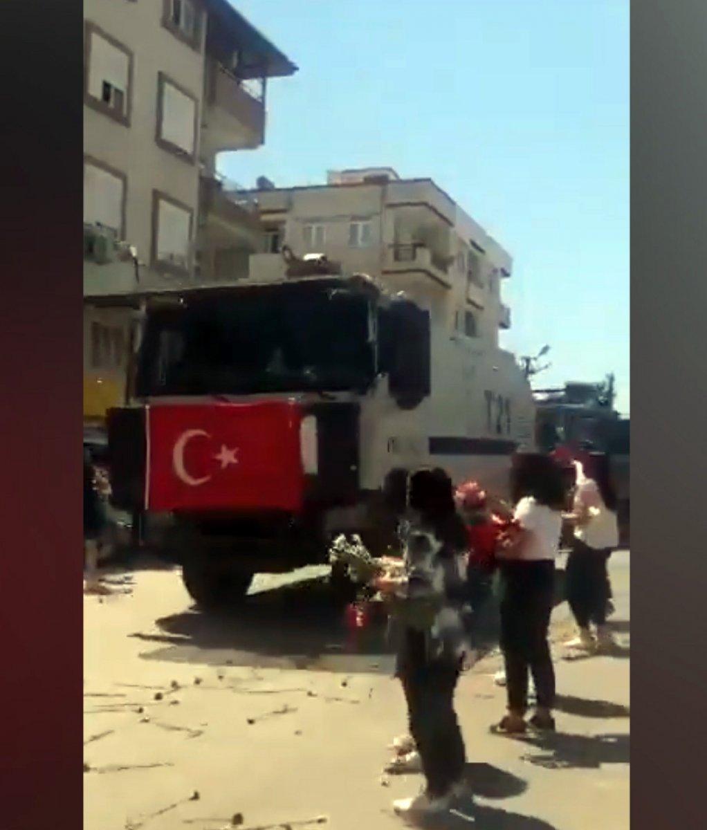 TOMA'lar, Manavgat'tan çiçeklerle uğurlandı