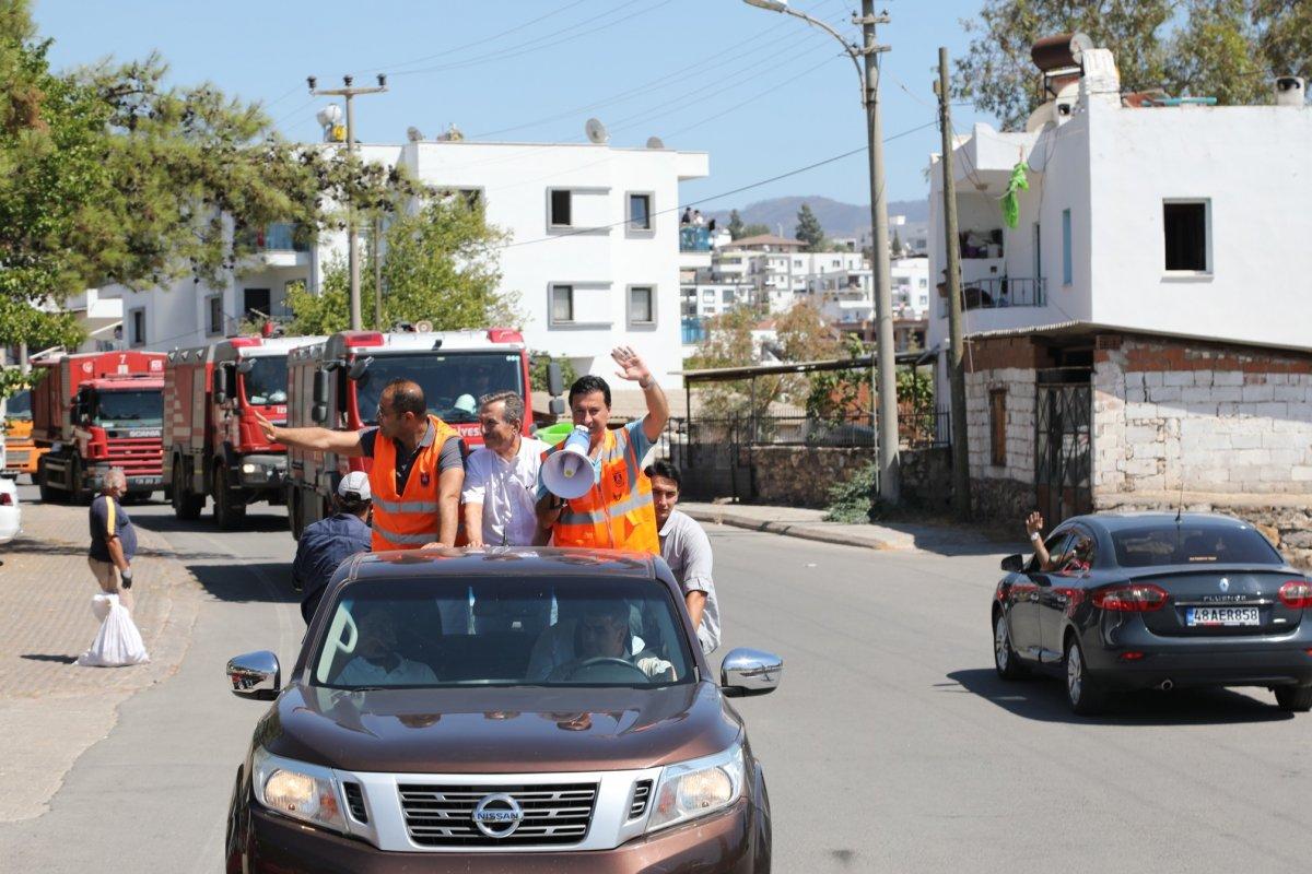 Bodrum’da ateş savaşçıları alkışlarla uğurlandı