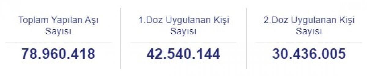 İki doz aşı yaptıranların sayısı 30 milyona ulaştı
