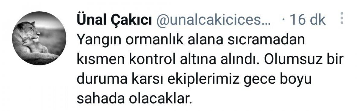 Çeşme'de çıkan yangın kontrol altına alındı