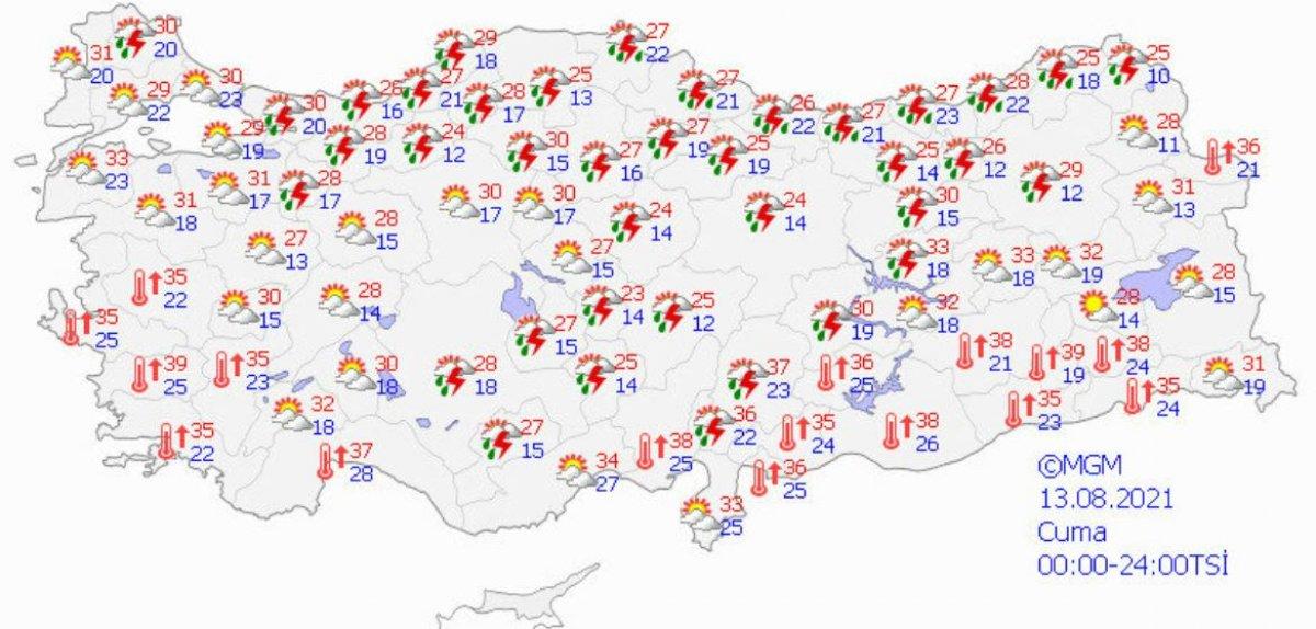 Meteoroloji uyardı: 4 ilde kuvvetli yağış bekleniyor