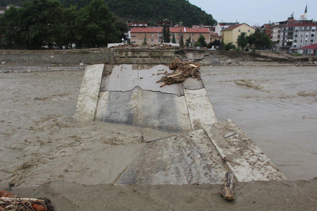 Ayancık'ta vatandaşlar kışlık odunu selden çıkarıyor