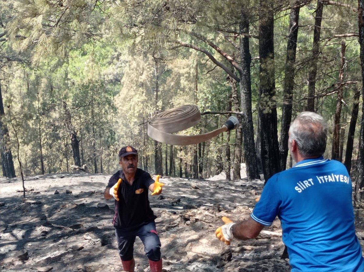 Siirtli itfaiyeciler, Antalya'daki yangınlarda yaşadıklarını anlattı