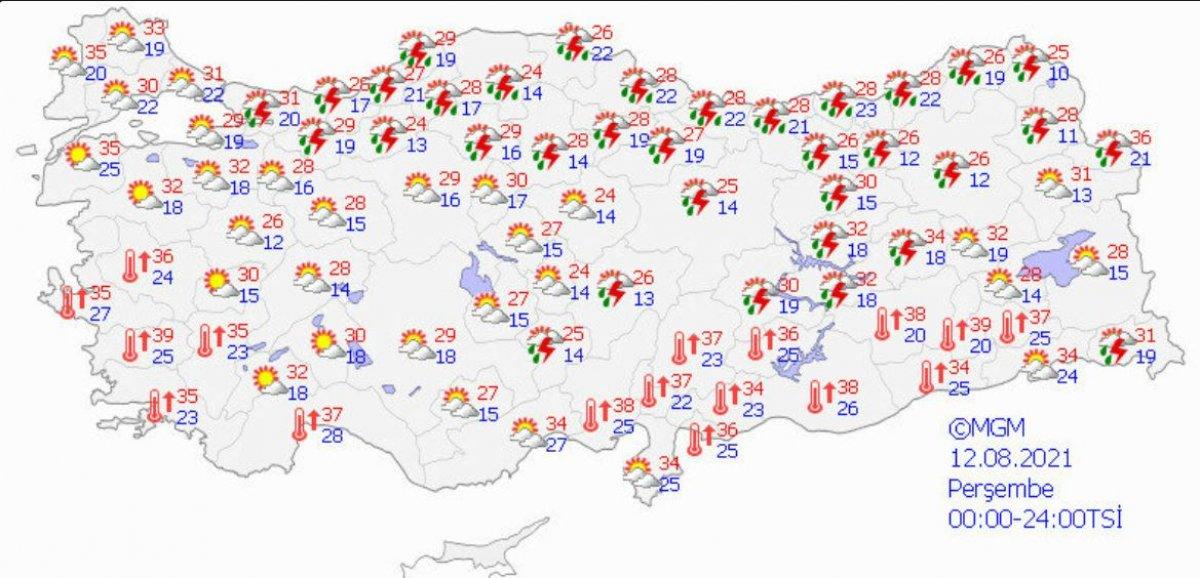 Meteoroloji uyardı: 4 ilde kuvvetli yağış bekleniyor