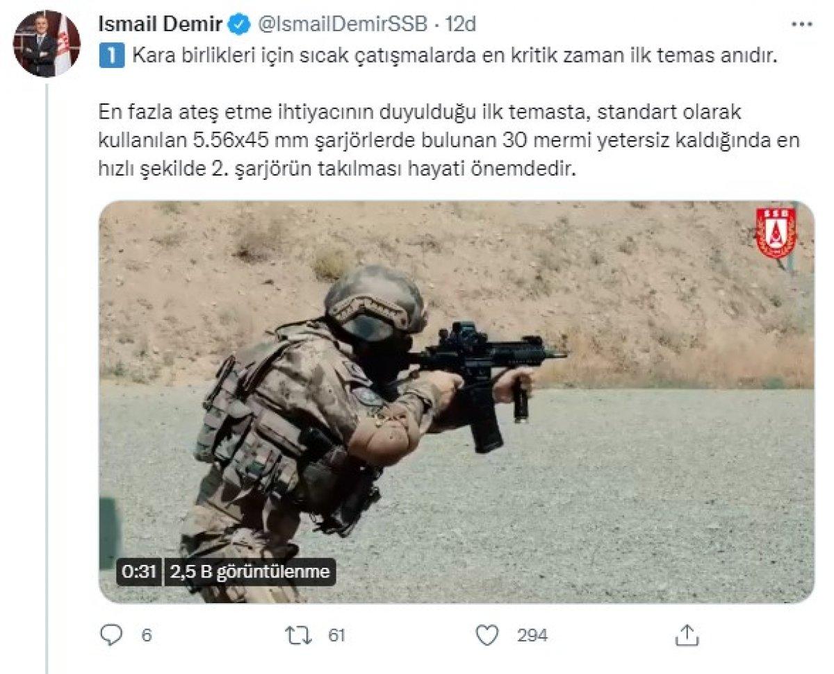 Mehmetçik'in mermisi yüksek kapasiteli şarjörle ikiye katlandı