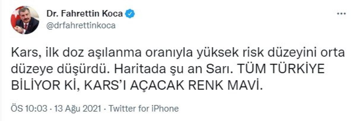 Fahrettin Koca: 3 şehrimiz daha mavi oldu
