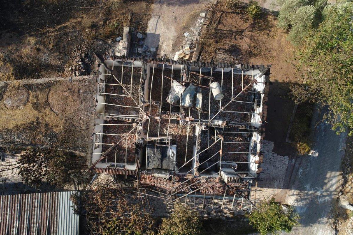 Marmaris yangınından geriye kalanlar görüntülendi