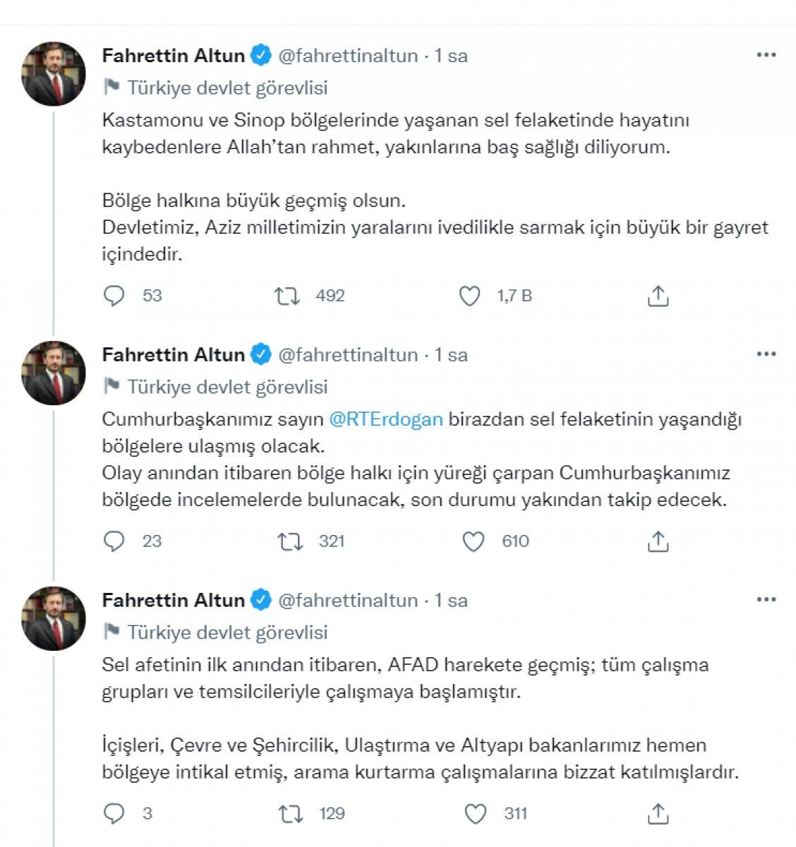 Fahrettin Altun: Dezenformasyonlara itibar etmeyiniz