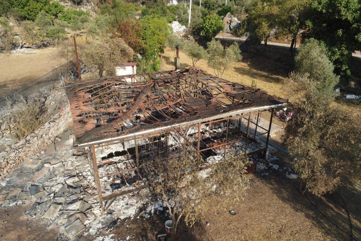 Marmaris yangınından geriye kalanlar görüntülendi