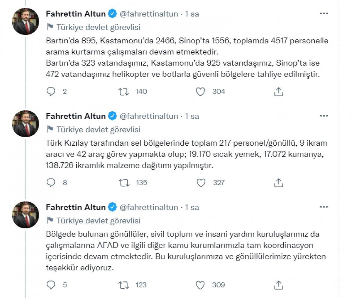 Fahrettin Altun: Dezenformasyonlara itibar etmeyiniz