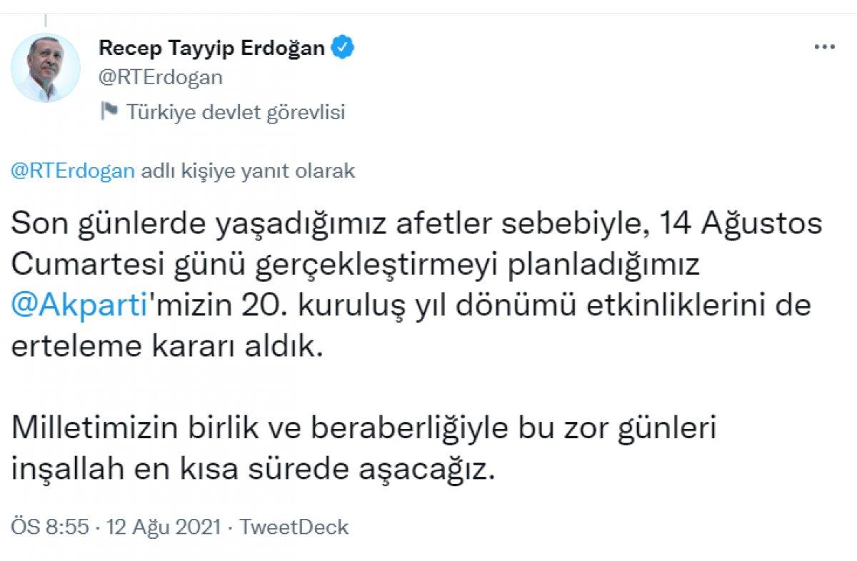 Cumhurbaşkanı Erdoğan sel bölgesine gidiyor