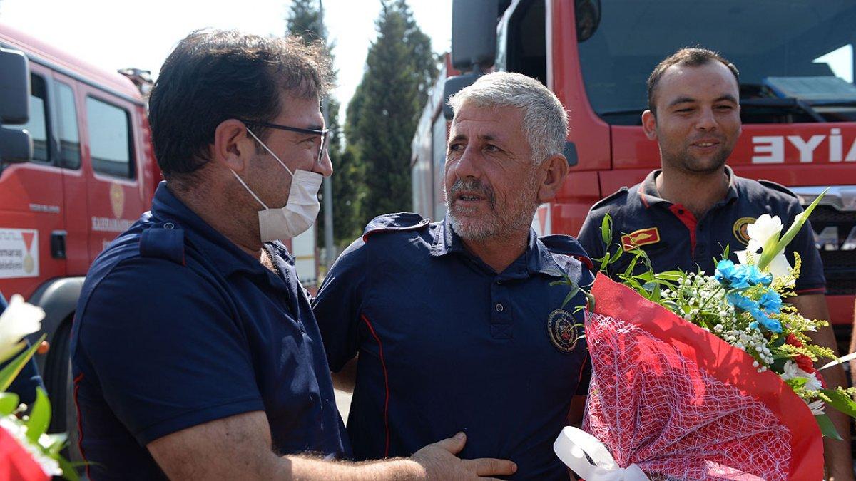 Kahramanmaraşlı itfaiyeciler, bir köyü alevlerden kurtardı