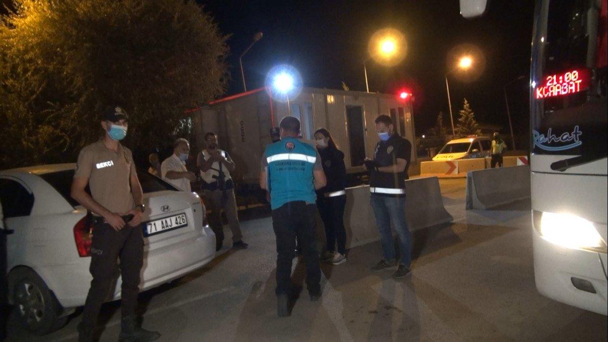 Kırıkkale'de HES'te riskli gruptaki yolcuya 4 bin TL ceza