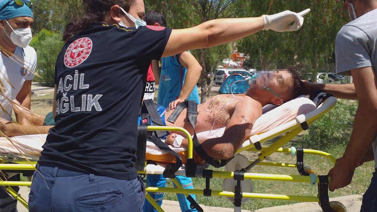 Muğla'da denize giren genç boğulma tehlikesi geçirdi