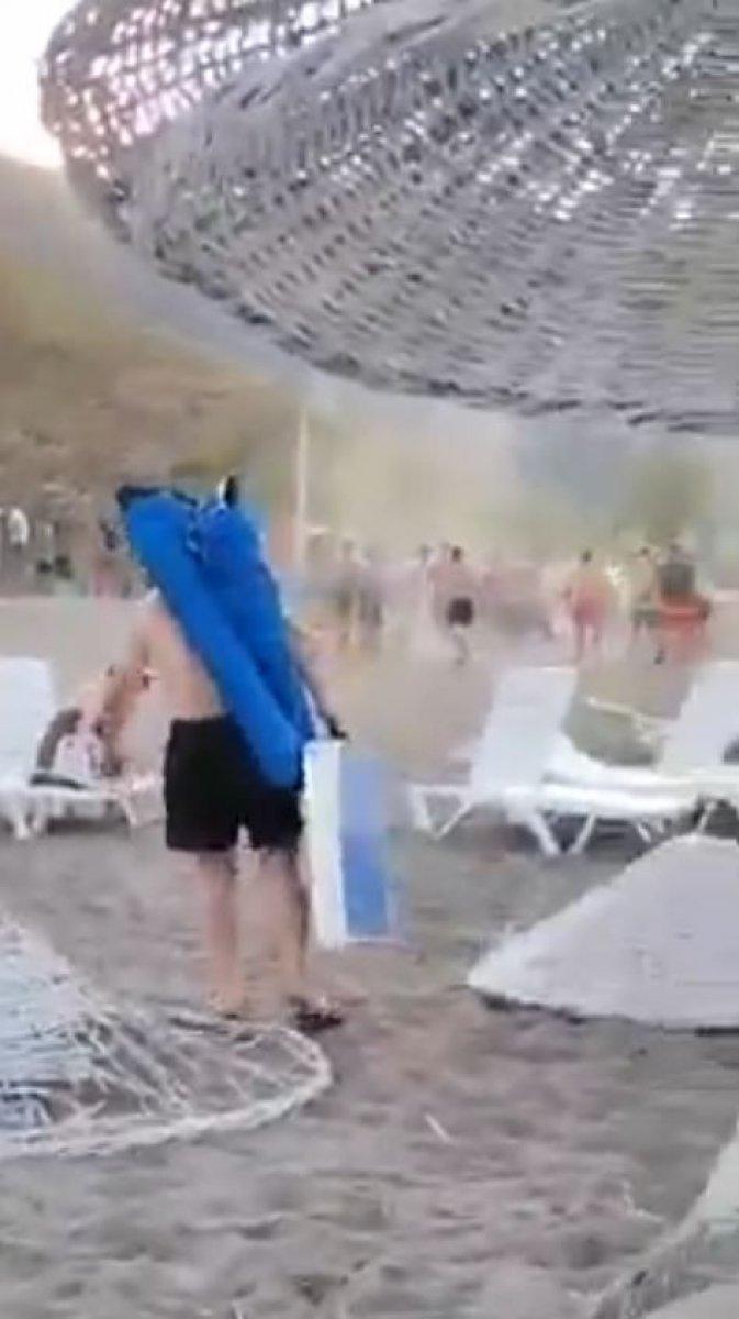 Antalya Kumluca sahilinde kavga